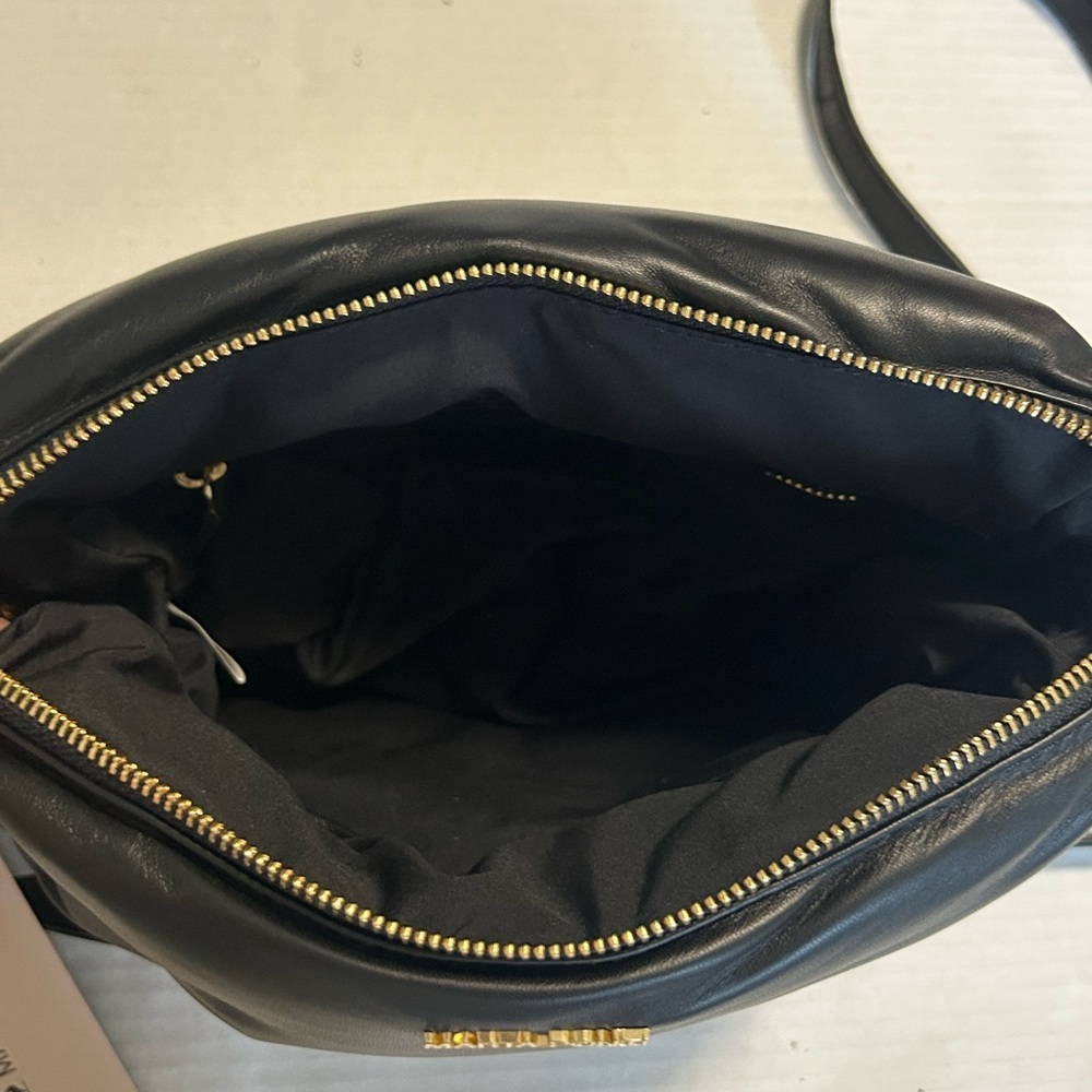 MARTA PONTI Black Quilted Crossbody Adjustable Strap bag NWT - Picture 3 of 12